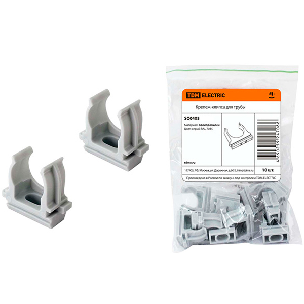 Крепеж-клипса для трубы 25мм (упак.10шт) TDM   в Минске - изображение Изображение: крепеж-клипса для трубы 25мм (упак.10шт) tdm   в Минске