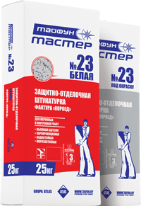 Тайфун-Мастер № 23к-1 штукатурка для внутр. и наруж. работ с фактурой Корник 1мм (25кг) в Витебске - картинка Картинка: тайфун-мастер № 23к-1 штукатурка для внутр. и наруж. работ с фактурой корник 1мм (25кг) в Витебске