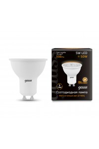 Лампа светодиодная LED MR16 GU10 5W 500lm 3000K 1/10/100   т.м.Gauss  в Минске - изображение Изображение: лампа светодиодная led mr16 gu10 5w 500lm 3000k 1/10/100   т.м.gauss  в Минске
