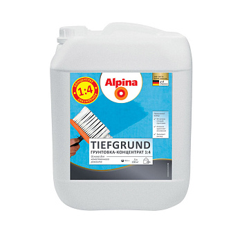Картинка: грунтовка нв п 1 д alpina tiefgrund концентрат 5 л / 5,1 кг в Минске