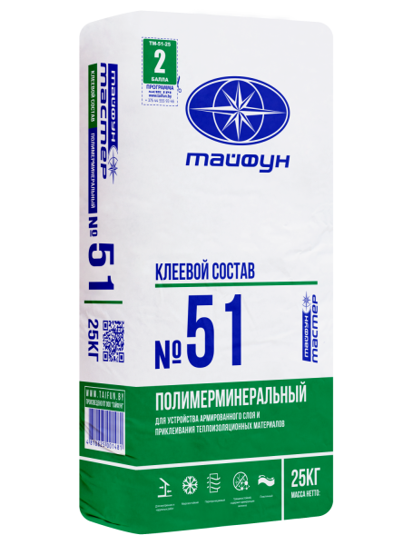 Изображение: клей для теплоизоляции и армирования тайфун-мастер № 51 (25кг) в #REGION_NAME_DECLINE_PP#