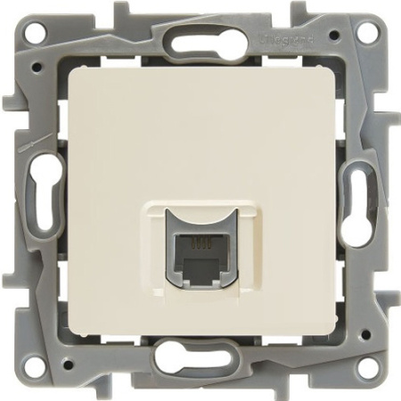 Розетка телеф. RJ11 (слоновая кость) Etika в Минске - изображение Изображение: розетка телеф. rj11 (слоновая кость) etika в Минске