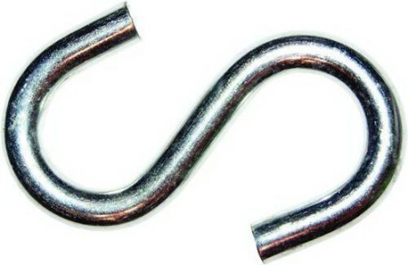 Крючок S-образный М 4, цинк (Китай)