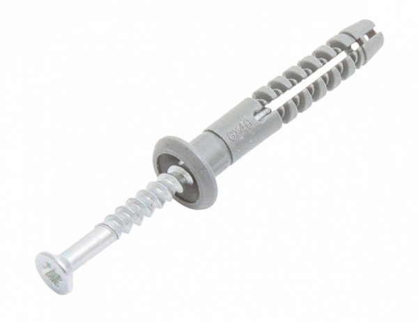 Дюбель-гвоздь GL 6х40 гриб. п/п, ЕКТ (кор с окном/180 шт) БЕЛАРУСЬ