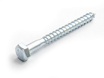 Саморез с 6-гранной головкой 10х180 острый, оцинк (с этик. 1шт)