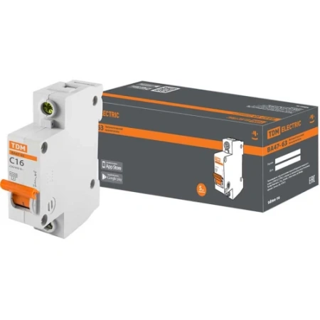 Выключатель авт.ВА47-63 1Р 40А 4,5кА х-ка с TDM  в Минске - изображение Изображение: выключатель авт.ва47-63 1р 40а 4,5ка х-ка с tdm  в Минске