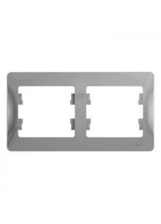 Рамка Glossa GSL000302 2-пост. гориз., алюм. т.м.Schneider Electric в Минске - изображение Изображение: рамка glossa gsl000302 2-пост. гориз., алюм. т.м.schneider electric в Минске