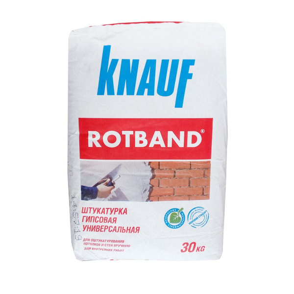 Изображение: штукатурка защ.отд. серая  вм  гипсовая 1сс 1,25 "кнауф-ротбанд "  30кг (1пд/40шт)  рб в #REGION_NAME_DECLINE_PP#