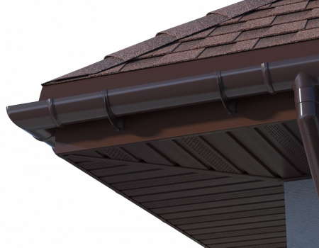 Изображение: софит тн оптима, частично перфорированный, каштан, 3м в Минске