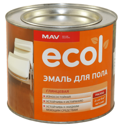 Эмаль ECOL для пола (ПФ-266) желто-коричневая глянцевая 2,4л (2 кг)  в Минске - изображение Изображение: эмаль ecol для пола (пф-266) желто-коричневая глянцевая 2,4л (2 кг)  в Минске