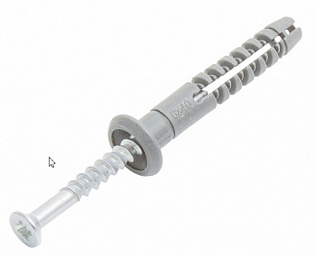 Дюбель-гвоздь 6х60 грибов. п/п, в коробке с окном (140шт/уп) т.м.ЕКТ