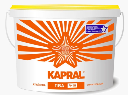 Клей ПВА "Kapral V-10" ведро 10 кг РБ Клей ПВА "Kapral V-10" ведро 10 кг РБ