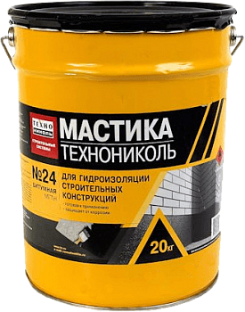Мастика гидроиз. битумная холодная ТЕХНОНИКОЛЬ № 24 МГТН ведро 20 кг в Витебске - картинка Картинка: мастика гидроиз. битумная холодная технониколь № 24 мгтн ведро 20 кг в Витебске