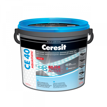 Изображение: фуга ceresit ce 40 темно-серая (12) 5кг в Минске