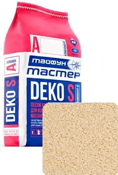 Картинка: песок кварцевый окраш. 0,2-0,8  песочный а5 "тайфун мастер" deko s (мешок 5,4кг) в Минске