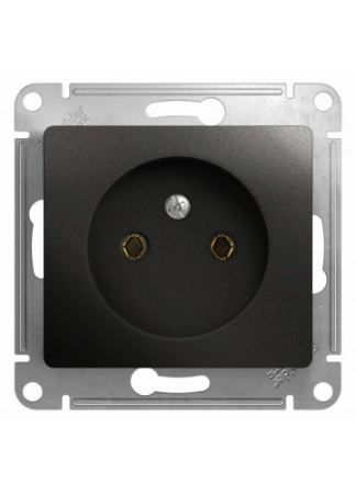 Розетка Glossa б/з б/ш антрацит т.м.Schneider Electric в Минске - изображение Изображение: розетка glossa б/з б/ш антрацит т.м.schneider electric в Минске