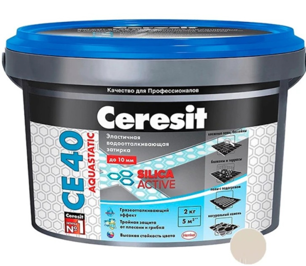 Изображение: фуга ceresit ce 40 серебряно-серая (04) 2кг в #REGION_NAME_DECLINE_PP#