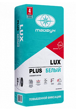 Картинка: клей для плитки повышенной фиксации "люкс-плюс" белый (25кг) в Минске