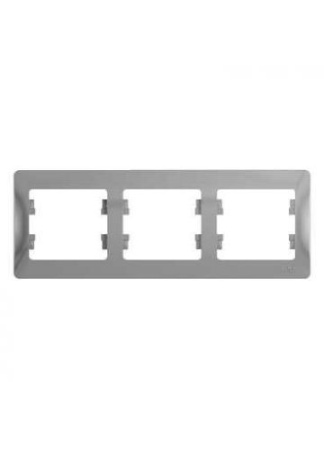 Рамка Glossa GSL000303 3-пост. гориз., алюм. т.м.Schneider Electric в Минске - изображение Изображение: рамка glossa gsl000303 3-пост. гориз., алюм. т.м.schneider electric в Минске