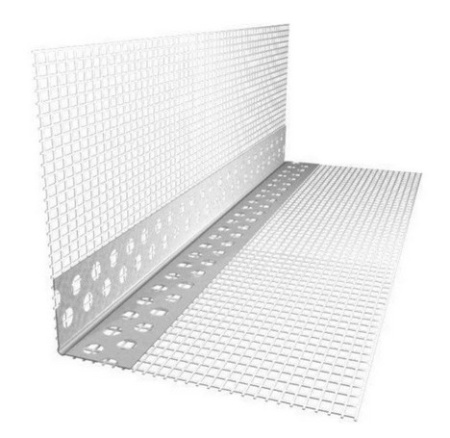 Изображение: уголок штукатурный алюминиевый с сеткой (упас-с-0,22-18,5*3000) в Минске