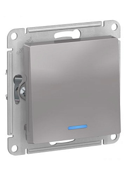 Выключатель AtlasDesign ATN000313 с подсв. (алюминий)  т.м.Schneider Electric в Минске - картинка Картинка: выключатель atlasdesign atn000313 с подсв. (алюминий)  т.м.schneider electric в Минске