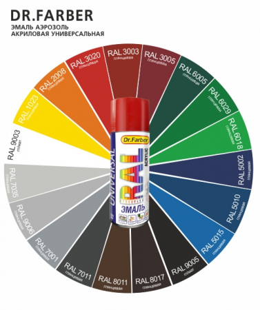 Эмаль-аэрозоль Dr.Farber акриловая универсальная RAL 6029 глянцевая мятно-зеленый 520 мл  в Минске - изображение Изображение: эмаль-аэрозоль dr.farber акриловая универсальная ral 6029 глянцевая мятно-зеленый 520 мл  в Минске